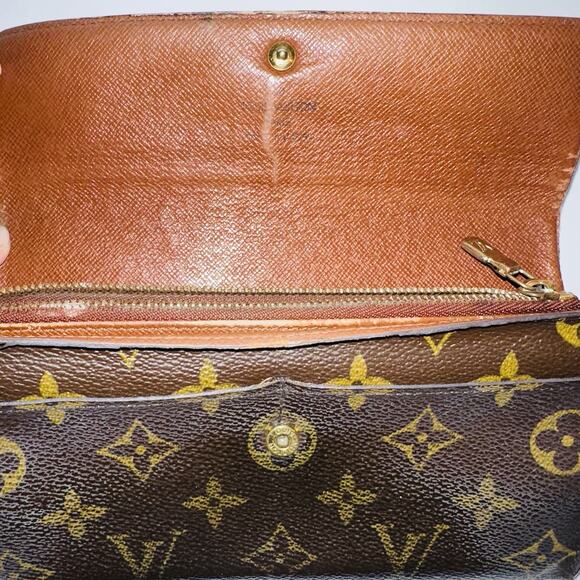 Authentic Louis Vuitton Monogram Portefeuille Sarah Unisex Long Wallet zipper - Picture 7 of 16